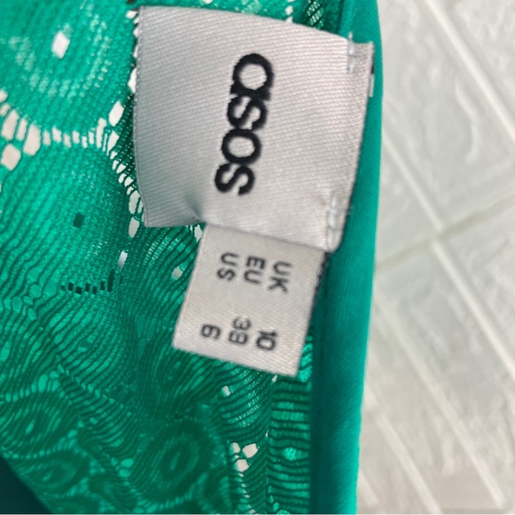 ASOS Green Knitted Lined Mini Dress size 6 - Picture 6 of 7